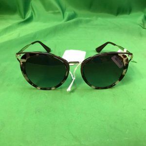 Prada PR 66TS UA05D1 54 Spotted Opal Brown Cat Eye Sunglasses